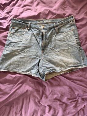 American Eagle Outfitters Light Wash High-Rise Denim Shorts